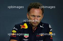 Christian Horner (GBR) Red Bull Racing Team Principal in the FIA Press Conference. 24.08.2018. Formula 1 World Championship, Rd 13, Belgian Grand Prix, Spa Francorchamps, Belgium, Practice Day.