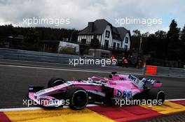 Sergio Perez (MEX) Racing Point Force India F1 VJM11. 24.08.2018. Formula 1 World Championship, Rd 13, Belgian Grand Prix, Spa Francorchamps, Belgium, Practice Day.