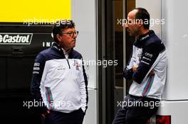 (L to R): Luca Baldisserri (ITA) Williams Race Engineer with Robert Kubica (POL) Williams Reserve and Development Driver. 24.08.2018. Formula 1 World Championship, Rd 13, Belgian Grand Prix, Spa Francorchamps, Belgium, Practice Day.