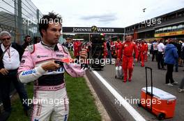 Sergio Perez (MEX) Sahara Force India F1 VJM11. 26.08.2018. Formula 1 World Championship, Rd 13, Belgian Grand Prix, Spa Francorchamps, Belgium, Race Day.