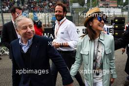 Jean Todt (FRA) FIA President with Michelle Yeoh (MAL) on the grid. 26.08.2018. Formula 1 World Championship, Rd 13, Belgian Grand Prix, Spa Francorchamps, Belgium, Race Day.