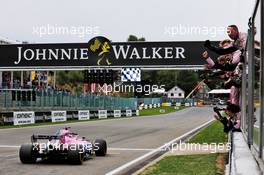 The Racing Point Force India F1 Team celebrates as Sergio Perez (MEX) Racing Point Force India F1 VJM11 finishes the race. 26.08.2018. Formula 1 World Championship, Rd 13, Belgian Grand Prix, Spa Francorchamps, Belgium, Race Day.