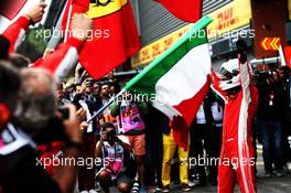 Race winner Sebastian Vettel (GER) Ferrari celebrates in parc ferme. 26.08.2018. Formula 1 World Championship, Rd 13, Belgian Grand Prix, Spa Francorchamps, Belgium, Race Day.