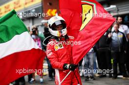 Race winner Sebastian Vettel (GER) Ferrari celebrates in parc ferme. 26.08.2018. Formula 1 World Championship, Rd 13, Belgian Grand Prix, Spa Francorchamps, Belgium, Race Day.
