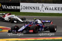 Pierre Gasly (FRA) Scuderia Toro Rosso STR13. 26.08.2018. Formula 1 World Championship, Rd 13, Belgian Grand Prix, Spa Francorchamps, Belgium, Race Day.