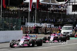 Sergio Perez (MEX) Racing Point Force India F1 VJM11. 26.08.2018. Formula 1 World Championship, Rd 13, Belgian Grand Prix, Spa Francorchamps, Belgium, Race Day.