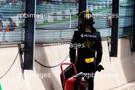 Nico Hulkenberg (GER) Renault Sport F1 Team crashed out of the race. 26.08.2018. Formula 1 World Championship, Rd 13, Belgian Grand Prix, Spa Francorchamps, Belgium, Race Day.
