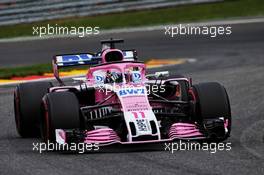 Sergio Perez (MEX) Racing Point Force India F1 VJM11. 26.08.2018. Formula 1 World Championship, Rd 13, Belgian Grand Prix, Spa Francorchamps, Belgium, Race Day.