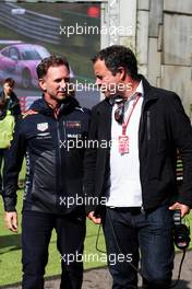 (L to R): Christian Horner (GBR) Red Bull Racing Team Principal with Ted Kravitz (GBR) Sky Sports Pitlane Reporter. 25.08.2018. Formula 1 World Championship, Rd 13, Belgian Grand Prix, Spa Francorchamps, Belgium, Qualifying Day.