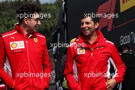 Mattia Binotto (ITA) Ferrari Chief Technical Officer (Left). 25.08.2018. Formula 1 World Championship, Rd 13, Belgian Grand Prix, Spa Francorchamps, Belgium, Qualifying Day.