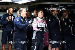 Racing Point Force India F1 Team celebrate third and fourth positions in qualifying. 25.08.2018. Formula 1 World Championship, Rd 13, Belgian Grand Prix, Spa Francorchamps, Belgium, Qualifying Day.
