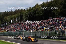 Stoffel Vandoorne (BEL) McLaren MCL33 and team mate Fernando Alonso (ESP) McLaren MCL33. 25.08.2018. Formula 1 World Championship, Rd 13, Belgian Grand Prix, Spa Francorchamps, Belgium, Qualifying Day.