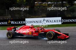 Sebastian Vettel (GER) Ferrari SF71H locks up under braking. 25.08.2018. Formula 1 World Championship, Rd 13, Belgian Grand Prix, Spa Francorchamps, Belgium, Qualifying Day.