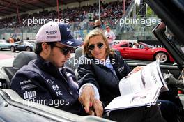 Sergio Perez (MEX) Racing Point Force India F1 Team on the drivers parade. 26.08.2018. Formula 1 World Championship, Rd 13, Belgian Grand Prix, Spa Francorchamps, Belgium, Race Day.