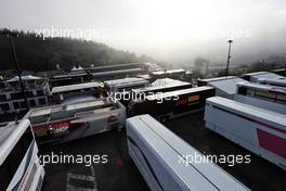 A misty start to the morning. 26.08.2018. Formula 1 World Championship, Rd 13, Belgian Grand Prix, Spa Francorchamps, Belgium, Race Day.