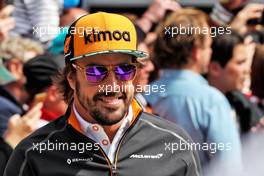 Fernando Alonso (ESP) McLaren on the drivers parade. 26.08.2018. Formula 1 World Championship, Rd 13, Belgian Grand Prix, Spa Francorchamps, Belgium, Race Day.