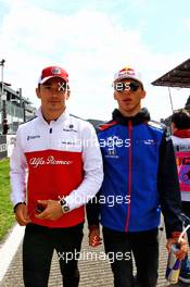 (L to R): Charles Leclerc (MON) Sauber F1 Team and Pierre Gasly (FRA) Scuderia Toro Rosso on the drivers parade. 26.08.2018. Formula 1 World Championship, Rd 13, Belgian Grand Prix, Spa Francorchamps, Belgium, Race Day.