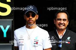 Lewis Hamilton (GBR) Mercedes AMG F1 celebrate the team's anniversary with Petronas. 26.08.2018. Formula 1 World Championship, Rd 13, Belgian Grand Prix, Spa Francorchamps, Belgium, Race Day.