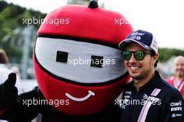 Sergio Perez (MEX) Force India F1 Team. 23.08.2018. Formula 1 World Championship, Rd 13, Belgian Grand Prix, Spa Francorchamps, Belgium, Preparation Day.