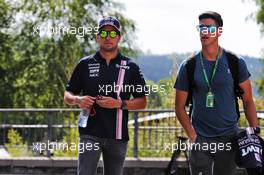 Sergio Perez (MEX) Force India F1 Team. 23.08.2018. Formula 1 World Championship, Rd 13, Belgian Grand Prix, Spa Francorchamps, Belgium, Preparation Day.