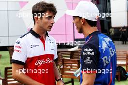 (L to R): Charles Leclerc (MON) Sauber F1 Team with Pierre Gasly (FRA) Scuderia Toro Rosso. 23.08.2018. Formula 1 World Championship, Rd 13, Belgian Grand Prix, Spa Francorchamps, Belgium, Preparation Day.