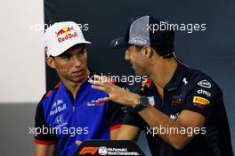 (L to R): Pierre Gasly (FRA) Scuderia Toro Rosso and Daniel Ricciardo (AUS) Red Bull Racing in the FIA Press Conference. 23.08.2018. Formula 1 World Championship, Rd 13, Belgian Grand Prix, Spa Francorchamps, Belgium, Preparation Day.