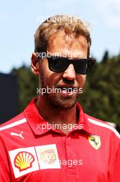 Sebastian Vettel (GER) Ferrari. 23.08.2018. Formula 1 World Championship, Rd 13, Belgian Grand Prix, Spa Francorchamps, Belgium, Preparation Day.