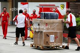 Ferrari - paddock atmosphere. 06.04.2018. Formula 1 World Championship, Rd 2, Bahrain Grand Prix, Sakhir, Bahrain, Practice Day