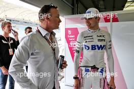 (L to R): Bertrand Gachot (BEL) Hype Energy CEO with Esteban Ocon (FRA) Sahara Force India F1 Team. 06.04.2018. Formula 1 World Championship, Rd 2, Bahrain Grand Prix, Sakhir, Bahrain, Practice Day