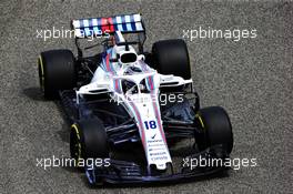 Lance Stroll (CDN) Williams FW41. 06.04.2018. Formula 1 World Championship, Rd 2, Bahrain Grand Prix, Sakhir, Bahrain, Practice Day