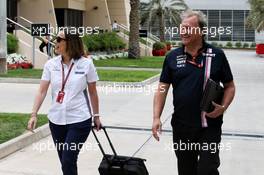 (L to R): Claire Williams (GBR) Williams Deputy Team Principal with Robert Fernley (GBR) Sahara Force India F1 Team Deputy Team Principal. 06.04.2018. Formula 1 World Championship, Rd 2, Bahrain Grand Prix, Sakhir, Bahrain, Practice Day