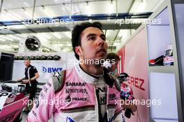 Sergio Perez (MEX) Sahara Force India F1. 06.04.2018. Formula 1 World Championship, Rd 2, Bahrain Grand Prix, Sakhir, Bahrain, Practice Day