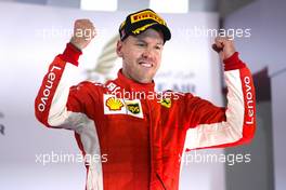 Sebastian Vettel (GER) Scuderia Ferrari  08.04.2018. Formula 1 World Championship, Rd 2, Bahrain Grand Prix, Sakhir, Bahrain, Race Day.