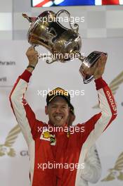 1st place Sebastian Vettel (GER) Ferrari SF71H. 08.04.2018. Formula 1 World Championship, Rd 2, Bahrain Grand Prix, Sakhir, Bahrain, Race Day.