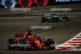Sebastian Vettel (GER) Ferrari SF71H. 08.04.2018. Formula 1 World Championship, Rd 2, Bahrain Grand Prix, Sakhir, Bahrain, Race Day.