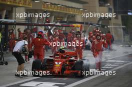 Kimi Raikkonen (FIN) Ferrari SF71H retires from the race. 08.04.2018. Formula 1 World Championship, Rd 2, Bahrain Grand Prix, Sakhir, Bahrain, Race Day.