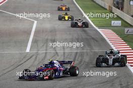 Pierre Gasly (FRA) Scuderia Toro Rosso STR13. 08.04.2018. Formula 1 World Championship, Rd 2, Bahrain Grand Prix, Sakhir, Bahrain, Race Day.