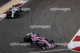 Sergio Perez (MEX) Sahara Force India F1 VJM11. 08.04.2018. Formula 1 World Championship, Rd 2, Bahrain Grand Prix, Sakhir, Bahrain, Race Day.