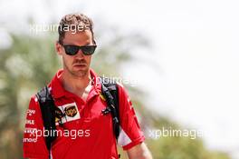 Sebastian Vettel (GER) Ferrari. 07.04.2018. Formula 1 World Championship, Rd 2, Bahrain Grand Prix, Sakhir, Bahrain, Qualifying Day.
