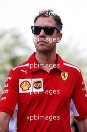 Sebastian Vettel (GER) Ferrari. 08.04.2018. Formula 1 World Championship, Rd 2, Bahrain Grand Prix, Sakhir, Bahrain, Race Day.
