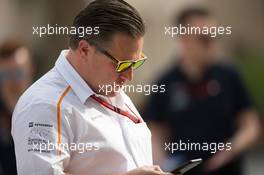 Zak Brown (USA) McLaren Executive Director. 05.04.2018. Formula 1 World Championship, Rd 2, Bahrain Grand Prix, Sakhir, Bahrain, Preparation Day.