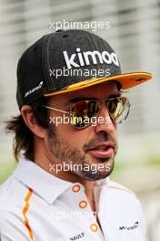 Fernando Alonso (ESP) McLaren. 05.04.2018. Formula 1 World Championship, Rd 2, Bahrain Grand Prix, Sakhir, Bahrain, Preparation Day.