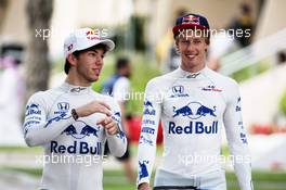 (L to R): Pierre Gasly (FRA) Scuderia Toro Rosso with team mate Brendon Hartley (NZL) Scuderia Toro Rosso. 05.04.2018. Formula 1 World Championship, Rd 2, Bahrain Grand Prix, Sakhir, Bahrain, Preparation Day.