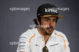 Fernando Alonso (ESP) McLaren in the FIA Press Conference. 05.04.2018. Formula 1 World Championship, Rd 2, Bahrain Grand Prix, Sakhir, Bahrain, Preparation Day.