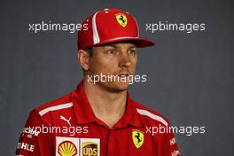 Kimi Raikkonen (FIN) Ferrari in the FIA Press Conference. 05.04.2018. Formula 1 World Championship, Rd 2, Bahrain Grand Prix, Sakhir, Bahrain, Preparation Day.