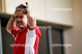 Sebastian Vettel (GER) Ferrari. 05.04.2018. Formula 1 World Championship, Rd 2, Bahrain Grand Prix, Sakhir, Bahrain, Preparation Day.