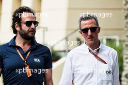 Matteo Bonciani (ITA) FIA Media Delegate (Left). 05.04.2018. Formula 1 World Championship, Rd 2, Bahrain Grand Prix, Sakhir, Bahrain, Preparation Day.