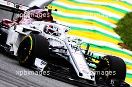 Charles Leclerc (MON) Sauber F1 Team C37. 09.11.2018. Formula 1 World Championship, Rd 20, Brazilian Grand Prix, Sao Paulo, Brazil, Practice Day.