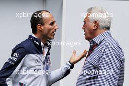 (L to R): Robert Kubica (POL) Williams Reserve and Development Driver with Lawrence Stroll (CDN) Racing Point Force India F1 Team Investor. 09.11.2018. Formula 1 World Championship, Rd 20, Brazilian Grand Prix, Sao Paulo, Brazil, Practice Day.
