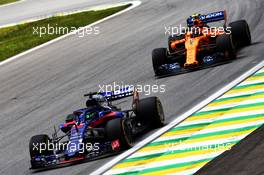 Brendon Hartley (NZL) Scuderia Toro Rosso STR13. 09.11.2018. Formula 1 World Championship, Rd 20, Brazilian Grand Prix, Sao Paulo, Brazil, Practice Day.